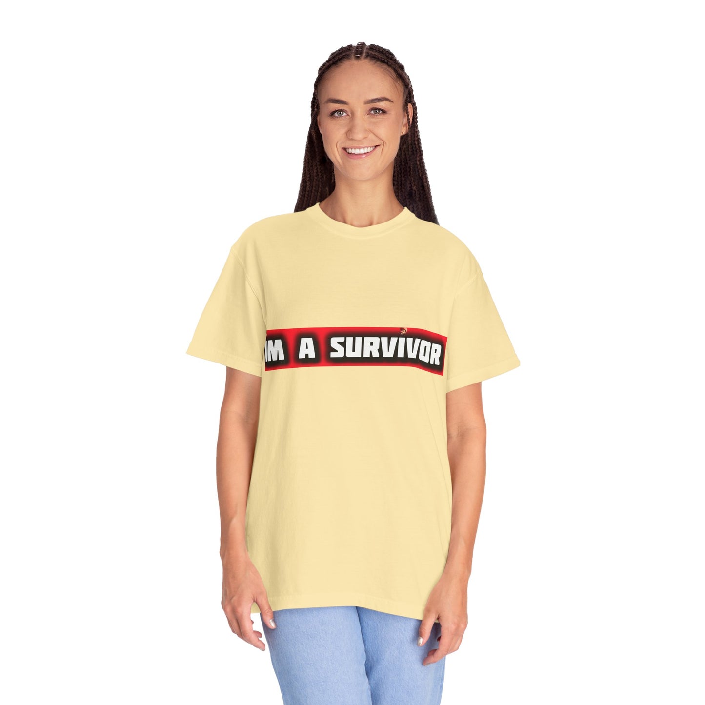 I'm a Survivor T-shirt | Box Logo Unisex Text Tee