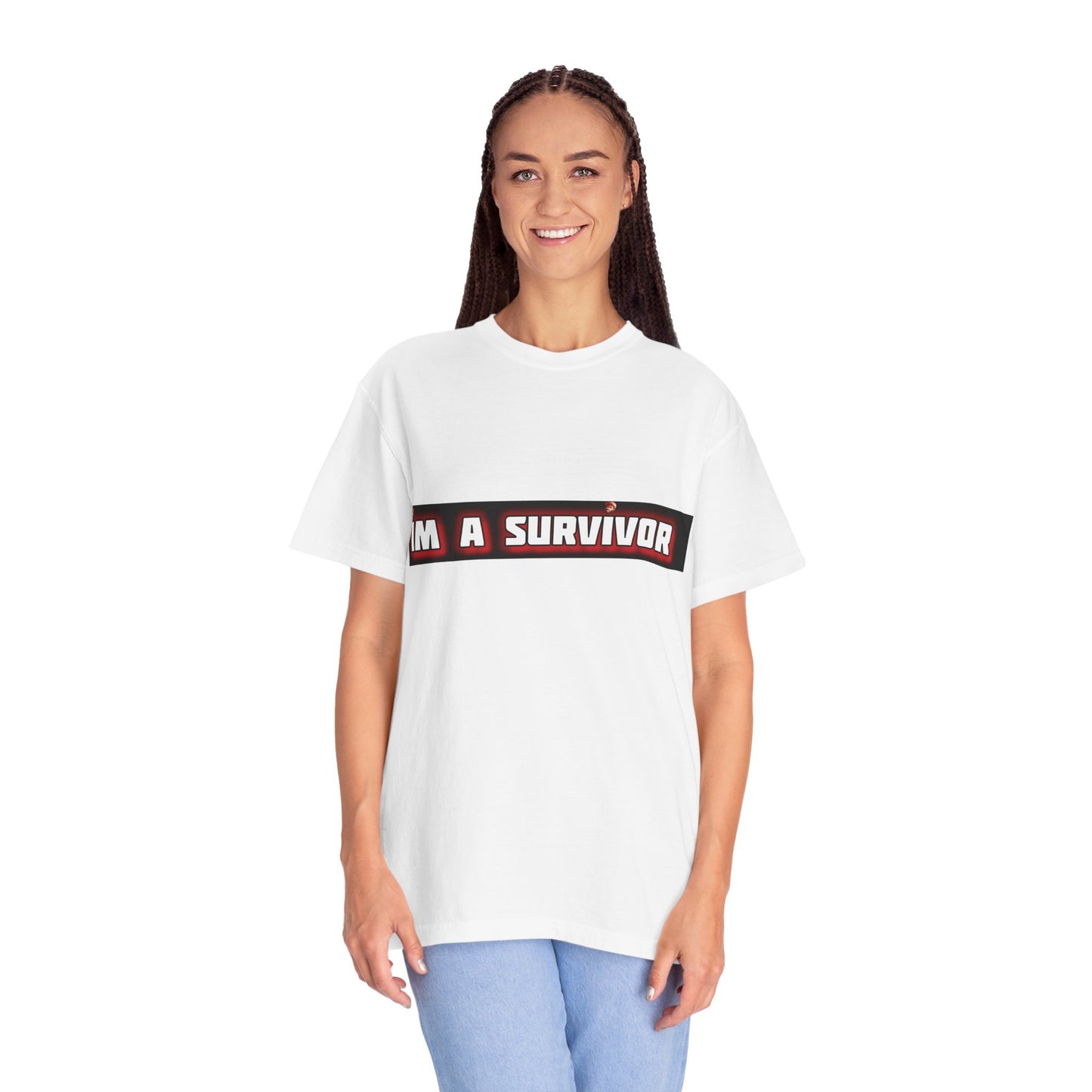 I'm a Survivor T-shirt | Box Logo Unisex Text Tee