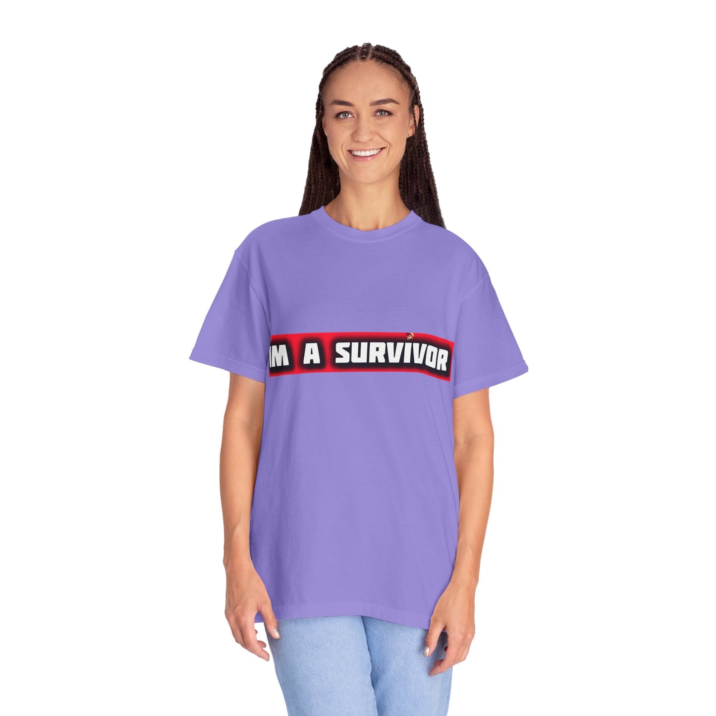 I'm a Survivor T-shirt | Box Logo Unisex Text Tee