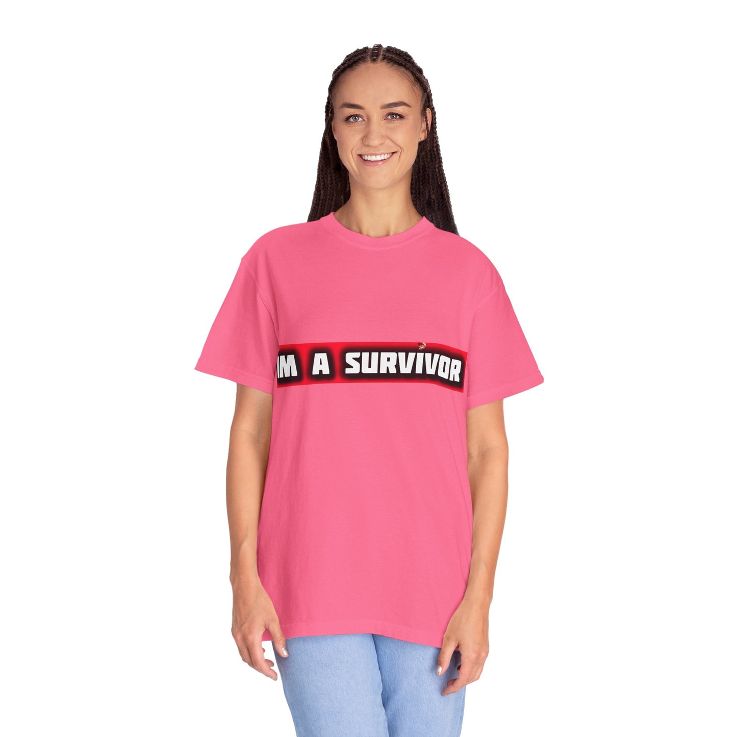 I'm a Survivor T-shirt | Box Logo Unisex Text Tee