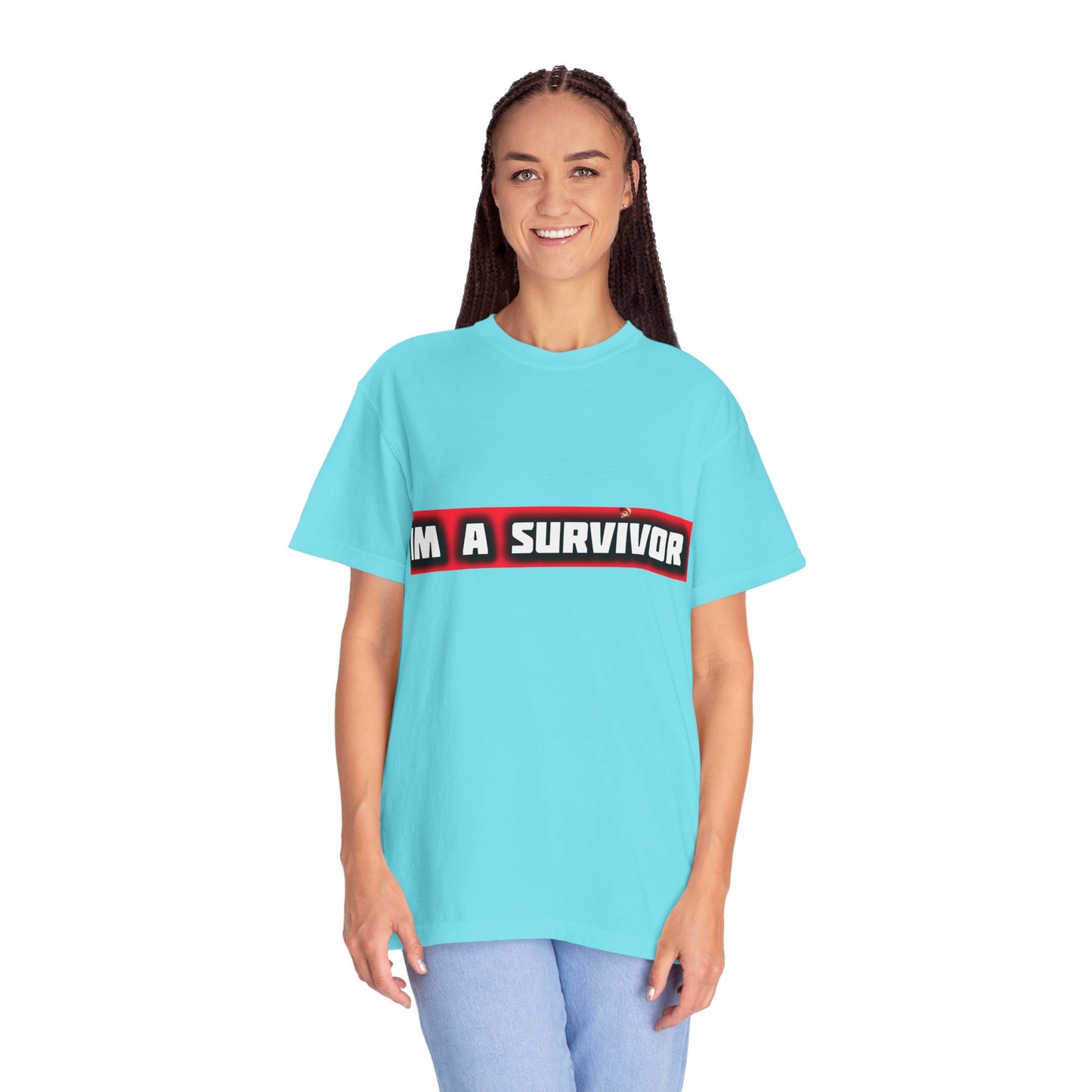I'm a Survivor T-shirt | Box Logo Unisex Text Tee