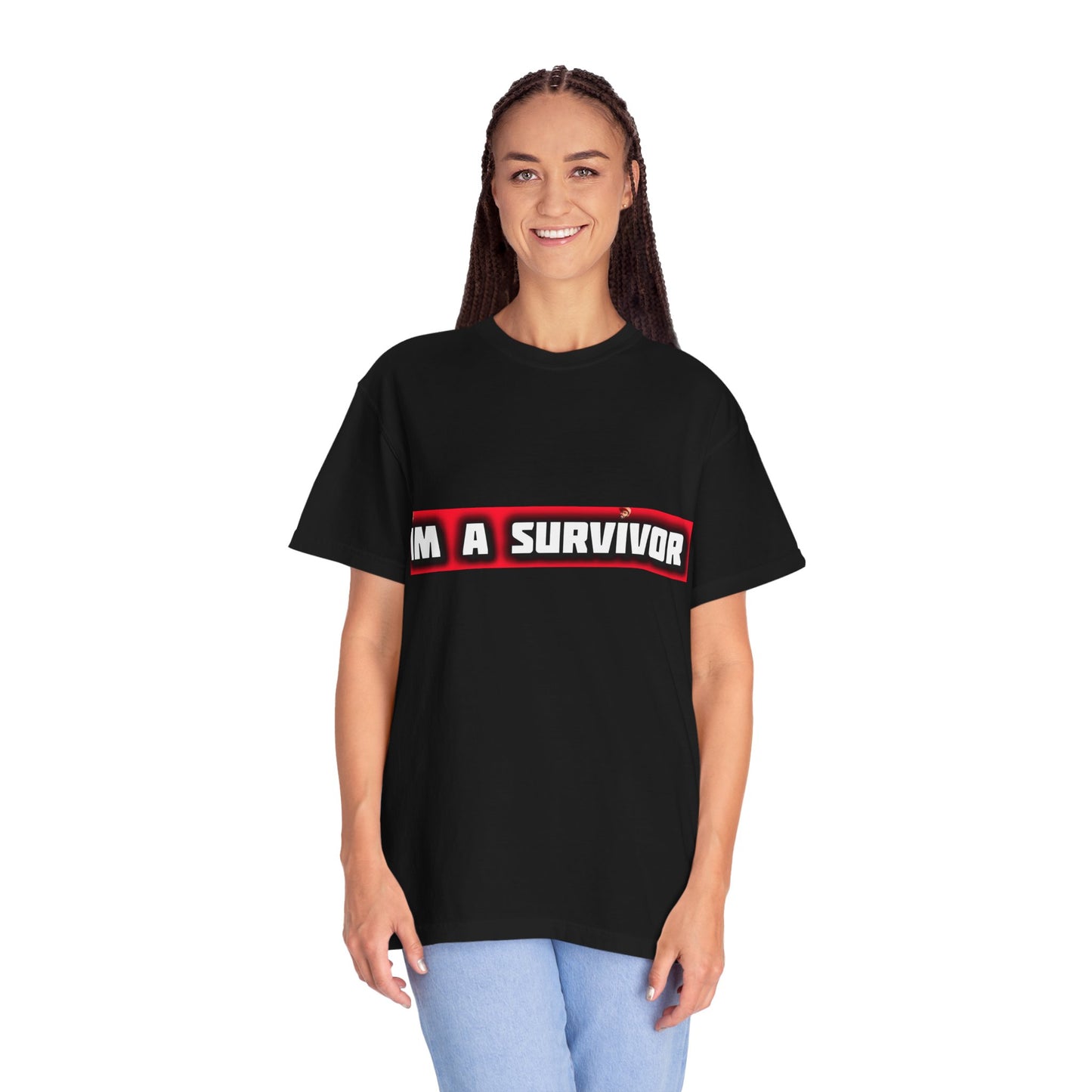 I'm a Survivor T-shirt | Box Logo Unisex Text Tee