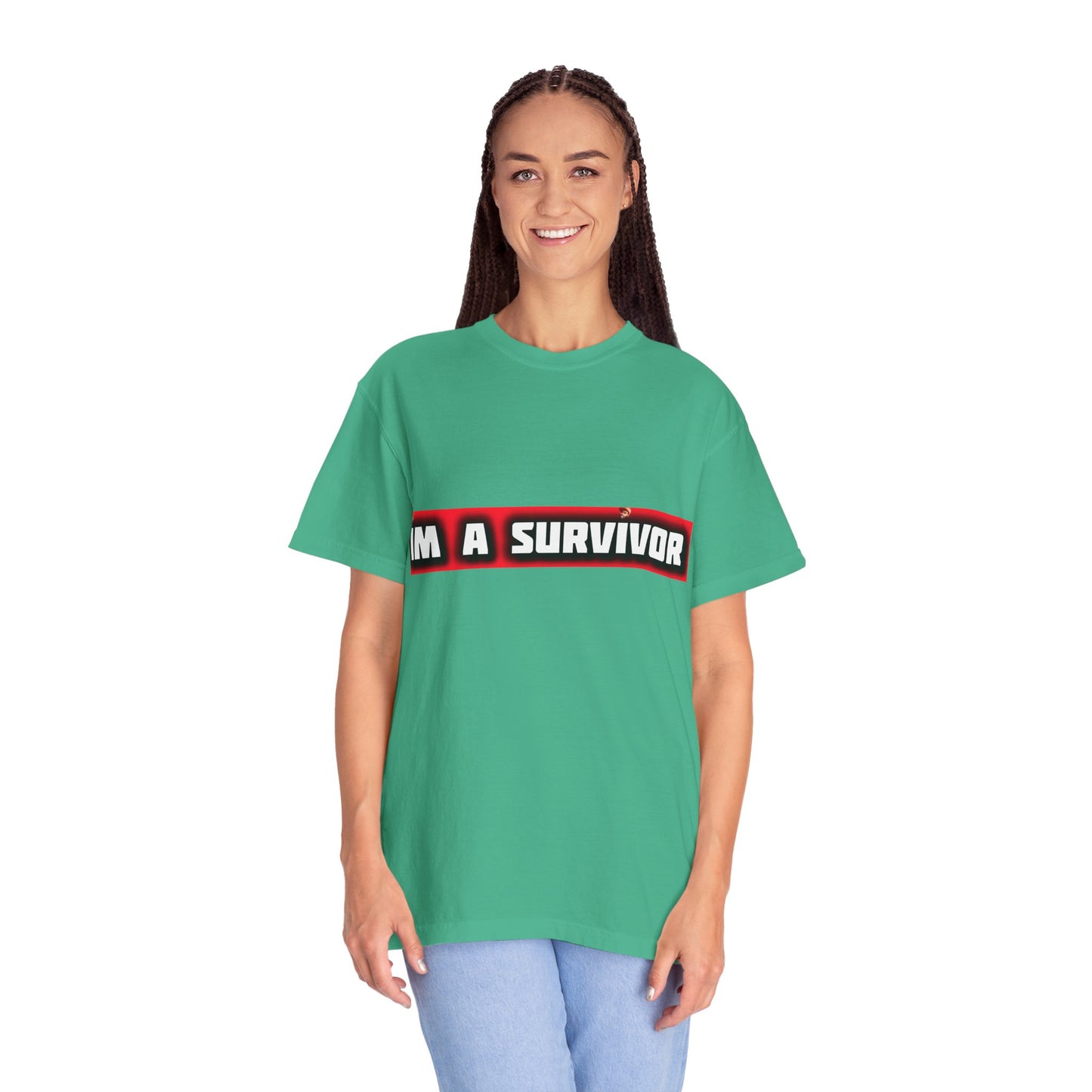 I'm a Survivor T-shirt | Box Logo Unisex Text Tee